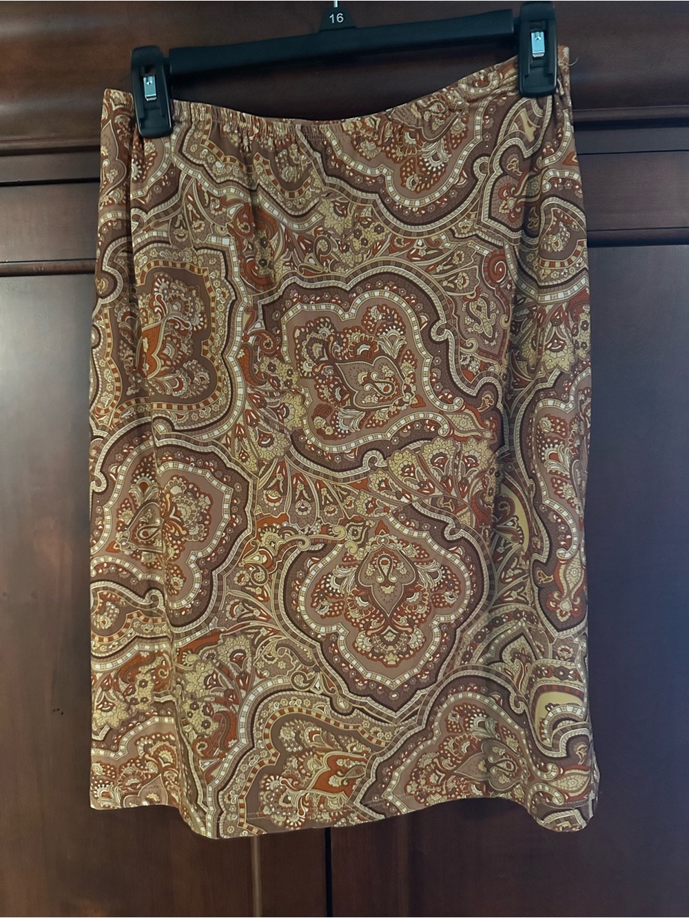 Rag Paisley Midi Skirt in Brown